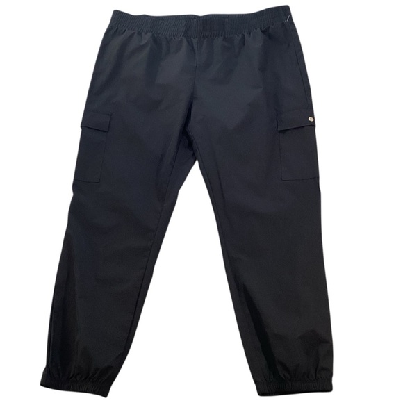 Retrology Cargo Jogger Ankle Pull On Pants, Size XL Black Lightweight - Picture 1 of 10